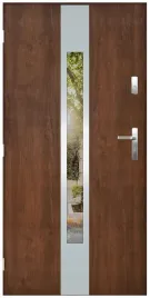 drzwi-zewnetrzne-z-lustrem-w-11-inox-100-orzech-grube-mocne-z-klamka