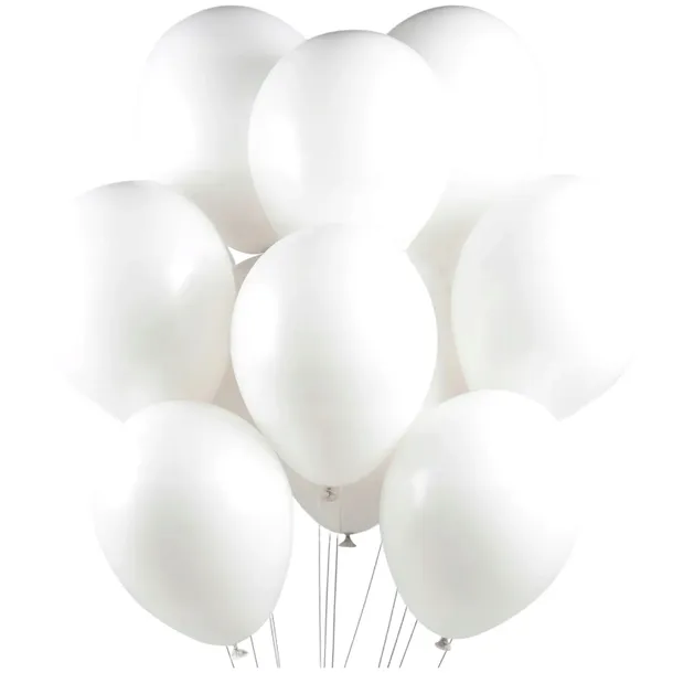 BALONY pastelowe BIAŁE zestaw balonów na ślub komunię dekoracja balonowa