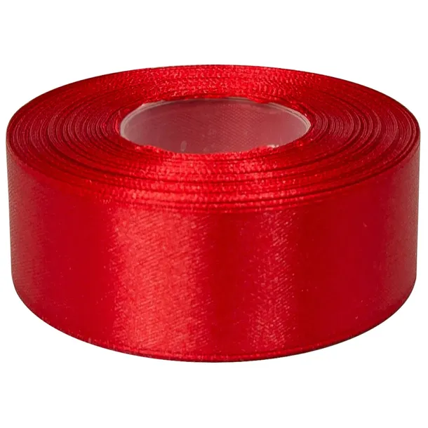 Taśma satynowa wstążka 38mm 27mb CZERWONY