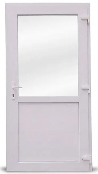 DRZWI ZEWNĘTRZNE PCV SKLEPOWE 90/200 BIAŁE