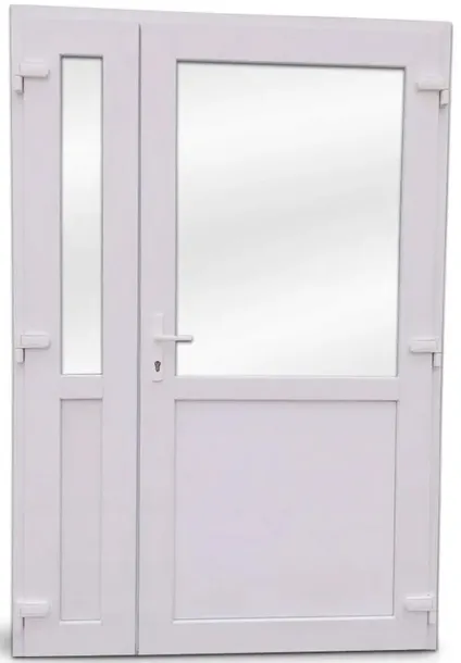 DRZWI ZEWNĘTRZNE PCV BIAŁE 160x210 DWUSKRZYDŁOWE