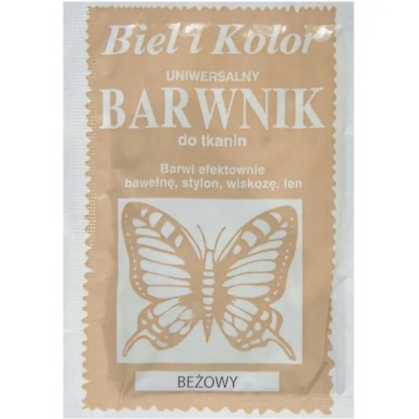 Barwnik do tkanin ubrań Biel i Kolor Beżowy do gotowania jasnych tkanin