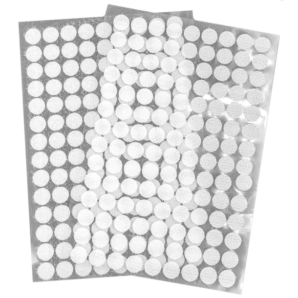 Samoprzylepne rzepy kółka 10mm 126 par BIAŁY