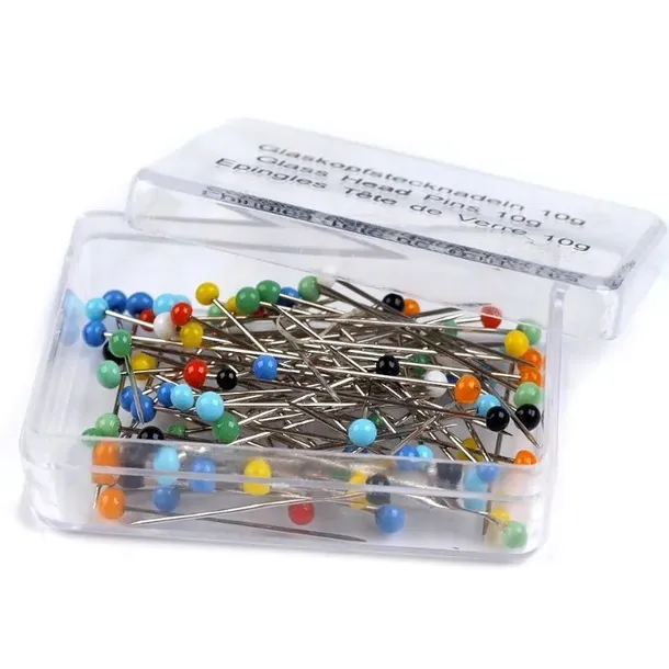 Szpilki ze szklaną główką 0,6x32mm ok. 90szt. 10g