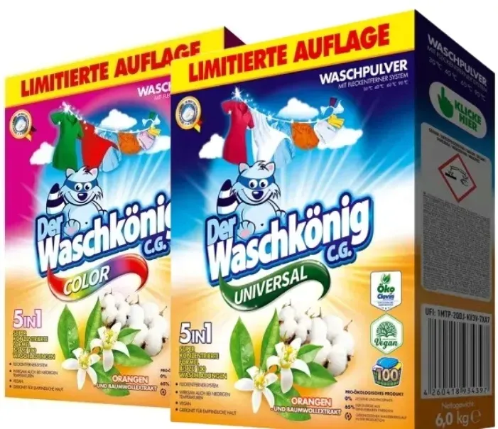 Niemiecki ZESTAW 2x proszek do prania color i universal 2x6kg