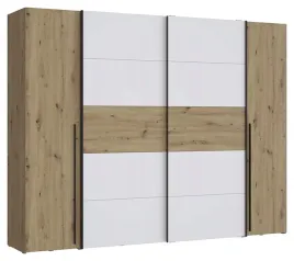 szafa-ubraniowa-narago-270-cm-dab-artisan-bialy-z-drazkami-i-polkami