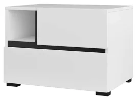 szafka-nocna-cross-bialy-mat-czarny-55-cm-dwie-szuflady-helvetia