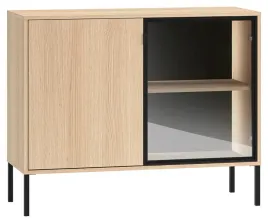 komoda-salonowa-barnee-dab-na-czarnych-nogach-107-cm-szklo-i-led-ml-meble