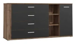 komoda-z-szufladami-lombardo-lbdk233-c207-orzech-i-czarny-polysk-do-salonu