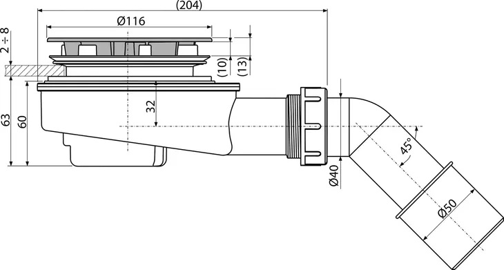 syfon-brodzikowy-alca-90-mm-material-tworzywo-sztuczne