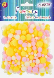 pompony-dekoracyjne-ozdobne-kreatywne-mix-rozmiarow-kolorow-zolty-rozowy