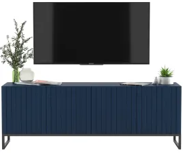 szafka-rtv-komoda-rtv-granatowy-mat-glamour-150-cm-czarna-rama-loft-mat