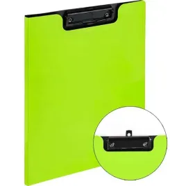 teczka-z-klipem-a4-podkladka-zamykana-zielona-clipboard-organizer