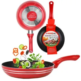patelnia-solidna-16-cm-powloka-non-stick-gaz-czerwona-do-smazenia