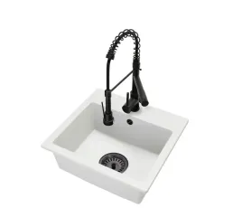 kuchenny-zlewozmywak-granitowy-bialy-bateria-duo-syfon-czarny