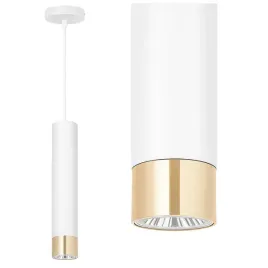 lampa-wiszaca-led-biala-zlota-gu10-ledlux-nowoczesna-tuba-loft