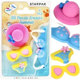 gumka-do-scierania-mazania-3d-summer-okulary-kapelusz-stroj-starpak-4-szt