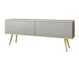 szafka-oro-stolik-telewizyjny-na-zlotych-nogach-oro-135cm-szara