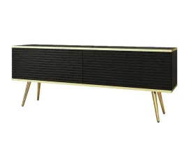 szafka-oro-stolik-telewizyjny-na-zlotych-nogach-ryflowana-oro-135cm-czarna