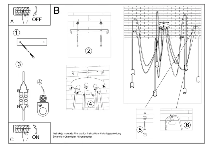 zyrandol-edison-7-czarny-glebokosc-produktu-600-cm