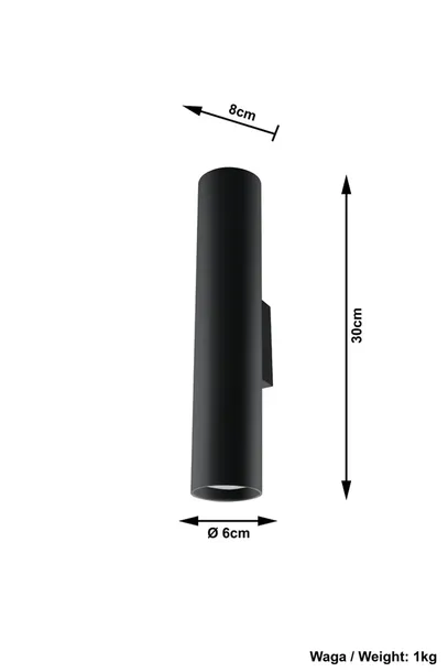 kinkiet-lagos-2-czarny-srednica-szerokosc-klosza-6-cm
