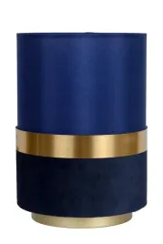 lampa-stolowa-nocna-z-lnianym-abazurem-granatowa-tuba-mala-22-cm-lucide