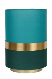 lampa-stolowa-nocna-z-lnianym-abazurem-zielona-turkus-tuba-mala-22cm-lucide
