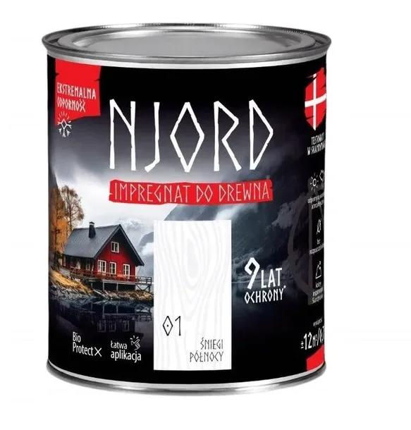 NJORD Impregnat do elewacji drewnianych 5 l Śniegi północy