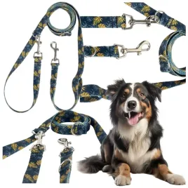 smycz-przepinana-dla-psa-tasma-treningowa-liscie-paw-planet-24m-20mm