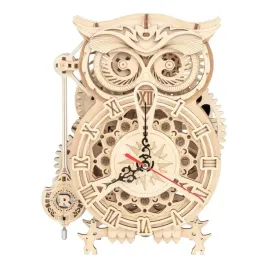 robotime-drewniany-model-puzzle-konstrukcyjne-kreatywne-owl-3d-zegar-sowa