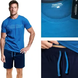 henderson-pizama-meska-krotki-rekaw-krotkie-spodnie-premium-niebieski-xxl