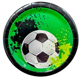 talerzyki-papierowe-jednorazowe-zielone-pilka-football-urodziny-18-cm-6-szt