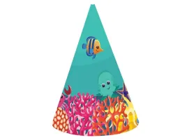 czapeczki-papierowe-podwodny-swiat-6-szt-morskie-zwierzeta