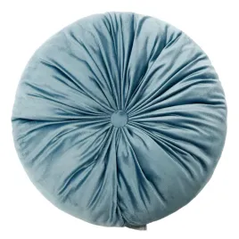 poduszka-dekoracyjna-pikowana-okragla-welur-velvet-40cm-niebieska