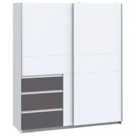 biala-szafa-150-przesuwna-z-szufladami-polkami-w-pelni-wyposazona-170-cm-sz
