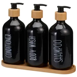 zestaw-dozownikow-lazienkowych-czarne-3x500-ml-na-balsam-odzywke-szampon
