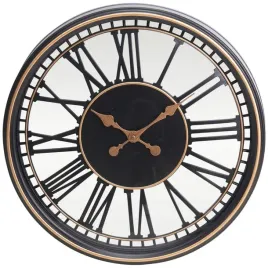 zegar-scienny-rzymskie-cyfry-49-cm-czarno-zlota-rama-duzy-cichy-mechanizm
