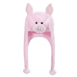 czapka-rozowa-swinka-pluszowa