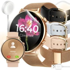 Zdjęcie produktu SMARTWATCH ZEGAREK DAMSKI POLSKI ROZMOWY POWIADOMIENIA SPORT ZDROWIE SMS