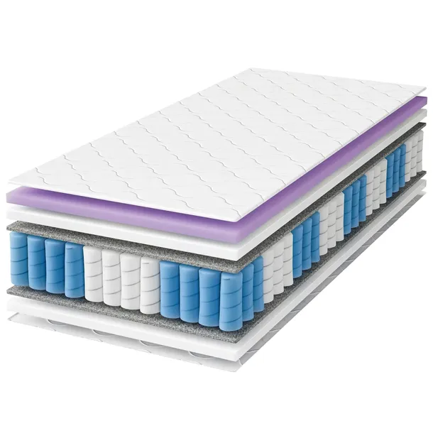 Materac 140x200 hybrydowy kieszeniowy premium wygodny sprężynowy ProHybrid
