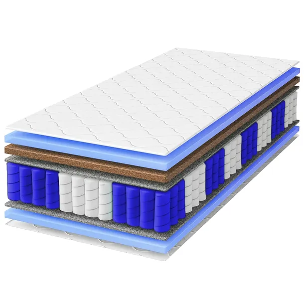 Materac kieszeniowy 180x200 Prestige Kokos Twardy 26cm z pokrowcem H4 H5