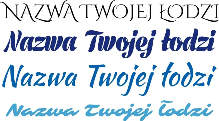 2x NAZWA ŁODZI naklejki łódź żaglówka jacht motorówkę wodoodporne