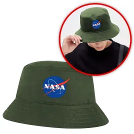 smieszny-kapelusz-rybacki-bucket-hat-zielony-oliwkowy-nasa