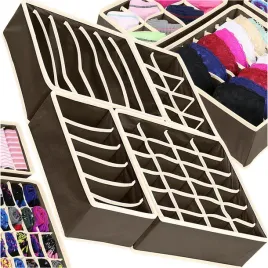 organizer-do-szuflady-szafy-komplet-4szt-brazowy