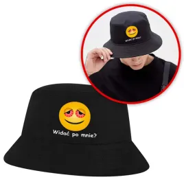 smieszny-kapelusz-rybacki-bucket-hat-czarny-z-nadrukiem-widac-po-mnie