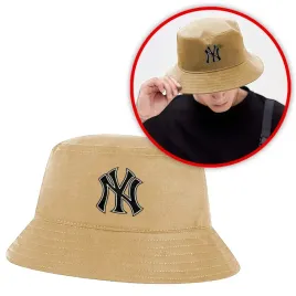 smieszny-kapelusz-rybacki-bucket-hat-bez-khaki-z-nadrukiem-new-york-yankees