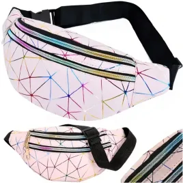 saszetka-damska-biodrowka-nerka-rozowa-z-paskiem