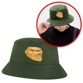 smieszny-kapelusz-rybacki-bucket-hat-zielony-oliwkowy-papiez-trollface