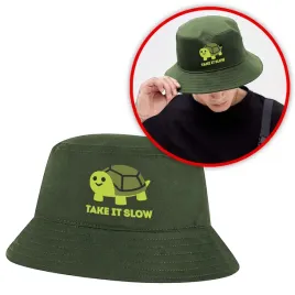 smieszny-kapelusz-rybacki-bucket-hat-zielony-oliwkowy-take-it-slow