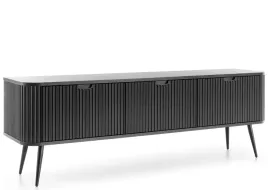 czarna-szafka-rtv-168-cm-vella-frezowane-fronty-okragle-boki-nogi-metal